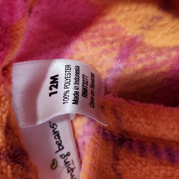 Jumping Beans Pink and Orange Plaid Kids Pullover - Picture 2 of 2